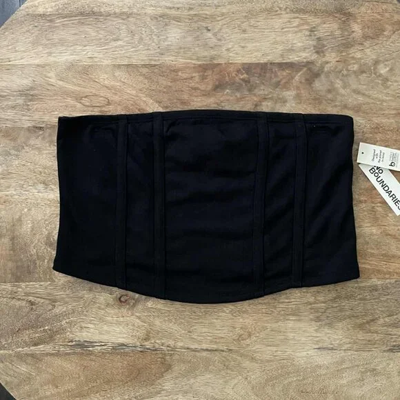 NEW 2Pc 20 (XXL) Black Tube Top & Short Set - Picture 2 of 10